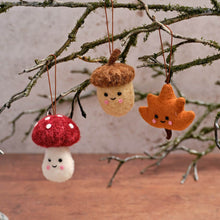 Load image into Gallery viewer, Felted Wool Hanging Autumnal Ornament - Various Designs