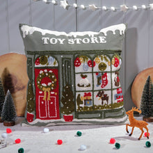 Load image into Gallery viewer, Large Toy Store Square Cushion With All Over Embroidery