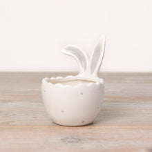 Load image into Gallery viewer, Bunny Ear Egg Shaped Easter Bowl With Polka Dots