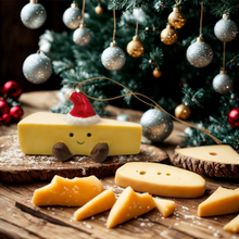 Load image into Gallery viewer, Festive Brie With Santa Hat Ornament