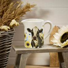 Load image into Gallery viewer, Wraparound Print Cow & Sunflower Ceramic Jug - Derbyshire Gift Centre