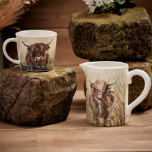 Load image into Gallery viewer, Wraparound Highland Cow Print Ceramic Jug - Derbyshire Gift Centre