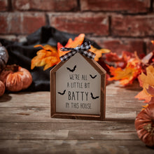 Load image into Gallery viewer, Wooden House Shaped Spooky Plaques - Various Designs