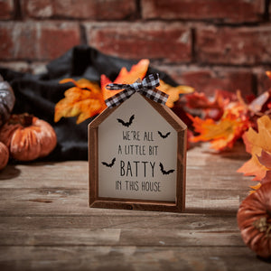 Wooden House Shaped Spooky Plaques - Various Designs