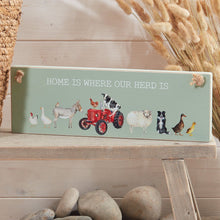 Load image into Gallery viewer, 'Home Is Where Our Herd Is' Wooden Hanging Sign
