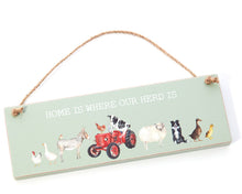 Load image into Gallery viewer, 'Home Is Where Our Herd Is' Wooden Hanging Sign