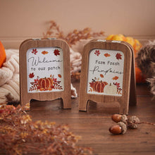 Load image into Gallery viewer, Wooden Autumnal Mini Sandwich Boards