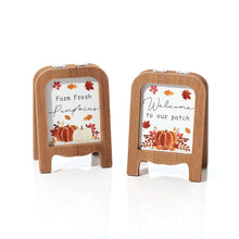 Load image into Gallery viewer, Wooden Autumnal Mini Sandwich Boards