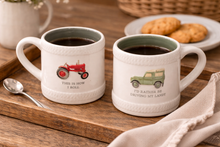 Load image into Gallery viewer, Ceramic Embossed Farm Vehicle Mug - Derbyshire Gift Centre