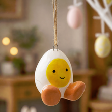 Load image into Gallery viewer, Ceramic Hanging Happy Egg Ornament - Derbyshire Gift Centre