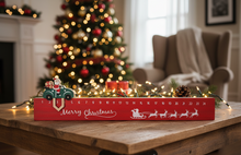 Load image into Gallery viewer, Wooden Santa In Car Reusable Christmas Countdown Block
