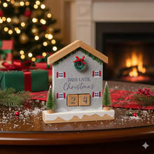 Load image into Gallery viewer, Wooden Festive House Christmas Countdown Decoration