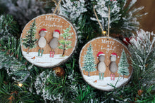 Load image into Gallery viewer, Pebble People Wooden Plaque Hanging Christmas Ornament - Various Styles