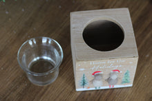 Load image into Gallery viewer, Pebble People Wooden Festive Candle Holders With Glass Insert - Various Designs
