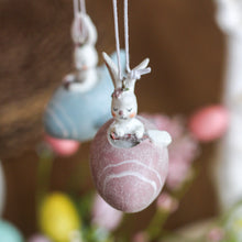 Load image into Gallery viewer, Resin Hanging Bunny In Airplane or Boat Ornament - Various Colours