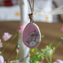 Load image into Gallery viewer, Mango Wood Glazed Decorative Easter Egg Hanging Ornament - Various Styles