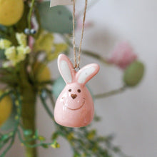 Load image into Gallery viewer, Small Ceramic Sitting Bunny Ornament - Pink - Derbyshire Gift Centre