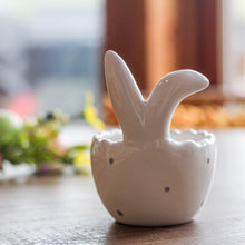 Load image into Gallery viewer, Bunny Ear Egg Shaped Easter Bowl With Polka Dots