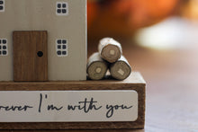 Load image into Gallery viewer, Highland Cow Wooden House Block Ornament