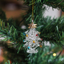 Load image into Gallery viewer, Handblown Glass Tree With Gold Star Ornament