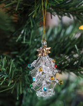Load image into Gallery viewer, Handblown Glass Tree With Gold Star Ornament