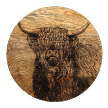 Load image into Gallery viewer, White Metal Canister With Engraved Wooden Highland Cow Lid - Various Sizes