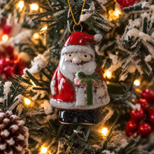 Load image into Gallery viewer, Ceramic Traditional Santa Ornament