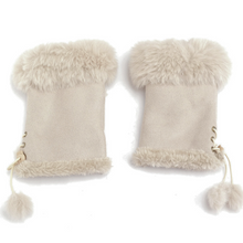 Load image into Gallery viewer, Faux Fur Fingerless Gloves - Multiple Colours