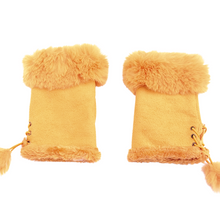 Load image into Gallery viewer, Faux Fur Fingerless Gloves - Multiple Colours