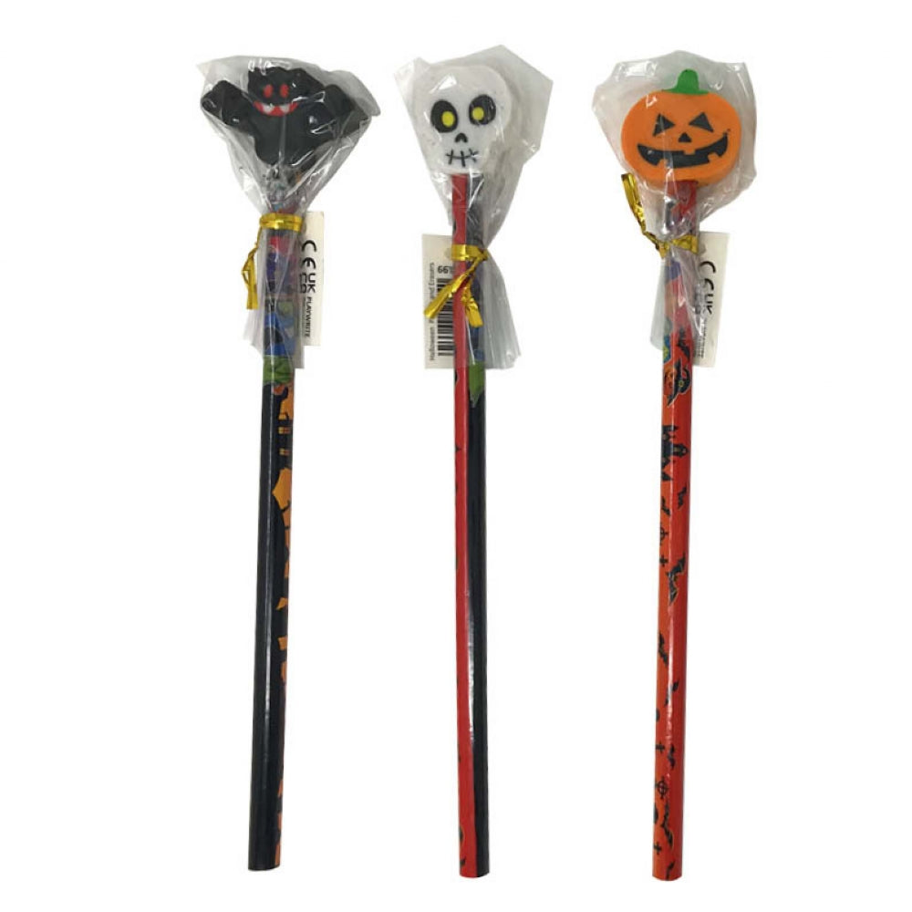 Halloween Pencil With Spooky Eraser - Various Styles