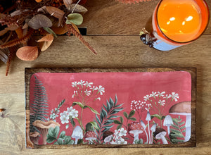 Mango Wood & Enamel Wild Mushroom Tray - Various Colours