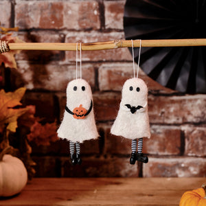 Cute Hanging Felted Wool Ghosts With Dangly Legs - Various Designs