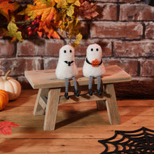 Load image into Gallery viewer, Cute Sitting Felted Wool Ghosts With Dangly Legs - Various Designs
