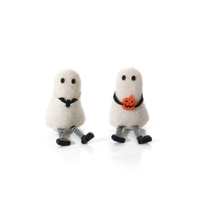 Cute Sitting Felted Wool Ghosts With Dangly Legs - Various Designs
