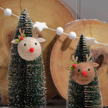 Load image into Gallery viewer, Wool Christmas Reindeer Hanging Decoration - Various Colours
