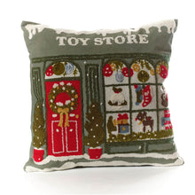 Load image into Gallery viewer, Large Toy Store Square Cushion With All Over Embroidery
