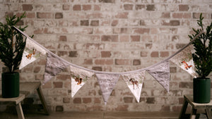 Festive Woodland Embroidered Bunting