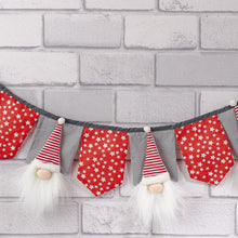 Load image into Gallery viewer, Festive 3D Red, White &amp; Grey Gonk Bunting
