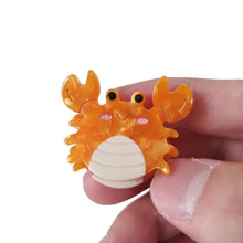 Load image into Gallery viewer, Red Cuckoo Set of Hair Clips - Crab Design
