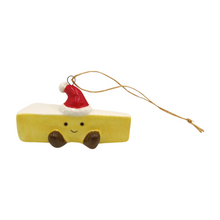 Load image into Gallery viewer, Festive Brie With Santa Hat Ornament

