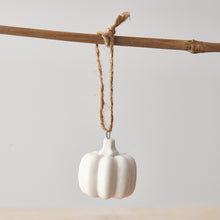 Load image into Gallery viewer, Small Ceramic Hanging Pumpkin
