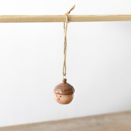 Cute Smiling Acorn Ornament