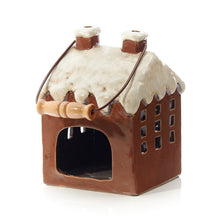 Load image into Gallery viewer, Large Gingerbread House Ceramic Christmas House Candle Holder
