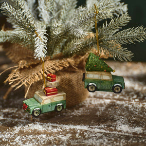 Resin Landrover Christmas Tree Ornament