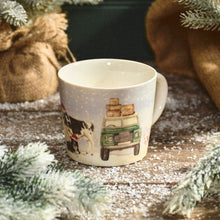 Load image into Gallery viewer, Landrover Christmas on the Farm Festive Ceramic Mug
