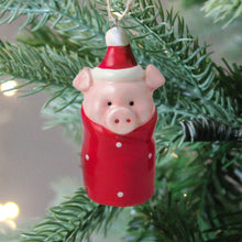 Load image into Gallery viewer, Ceramic Hanging Pig In Blanket Decoration
