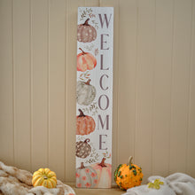 Load image into Gallery viewer, Large Wooden Autumnal WELCOME Vertical Sign
