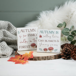 Autumn Easel Wooden Plaques - Various Designs