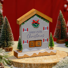 Load image into Gallery viewer, Wooden Festive House Christmas Countdown Decoration
