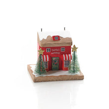 Load image into Gallery viewer, Santa&#39;s Workshop Wooden House Christmas Decoration
